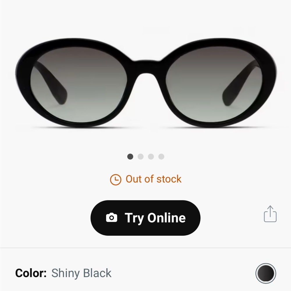 Miu Miu Black Oval Sunglasses Classic Design - Picture 4 of 4